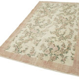 Handwoven anatolian beige carpet 147 cm x 246 cm