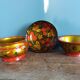 Khokhloma Russian handicraft painted wooden bowls