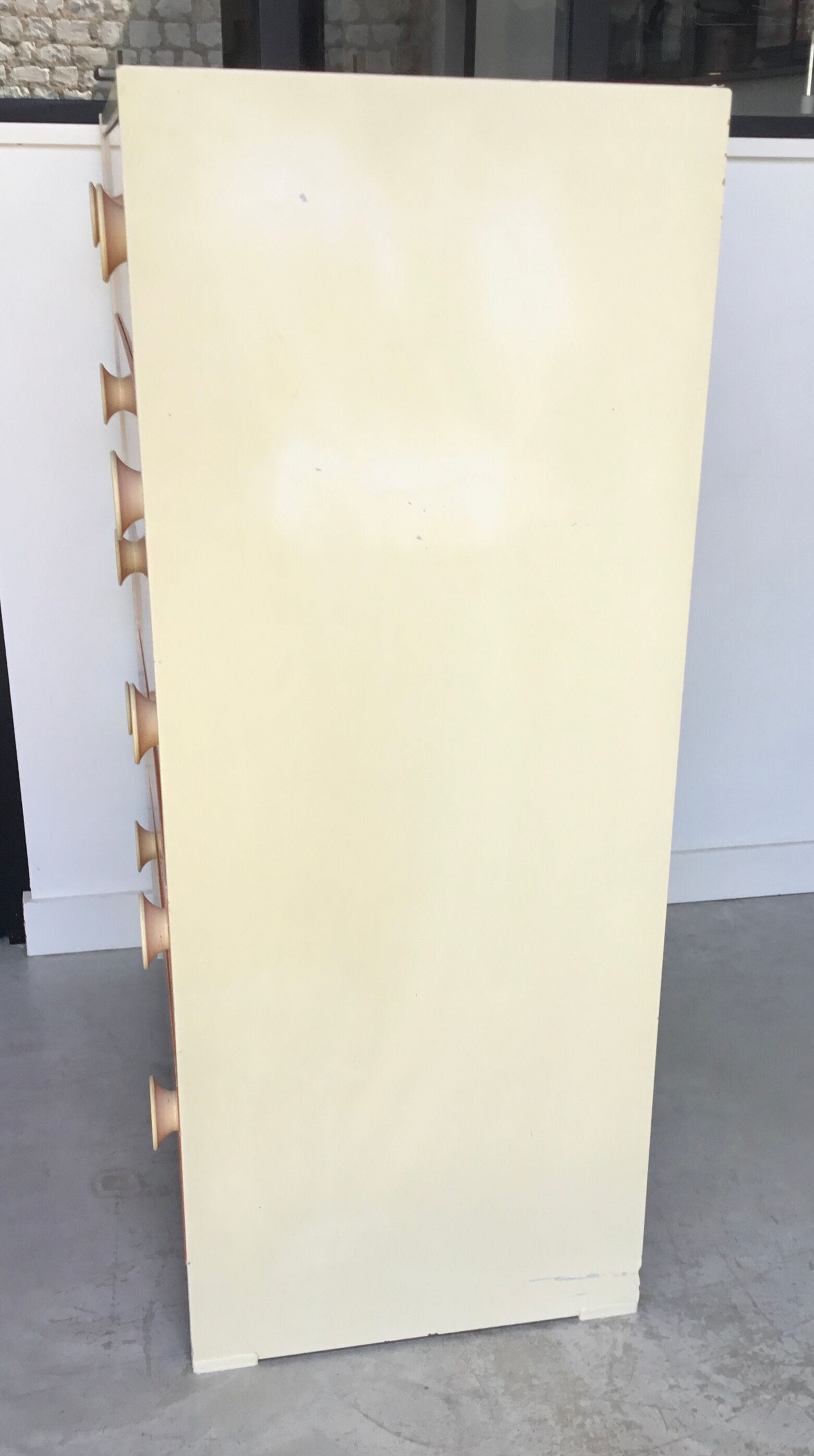 Orange chest of drawers 5 drawers - pop design - 1970