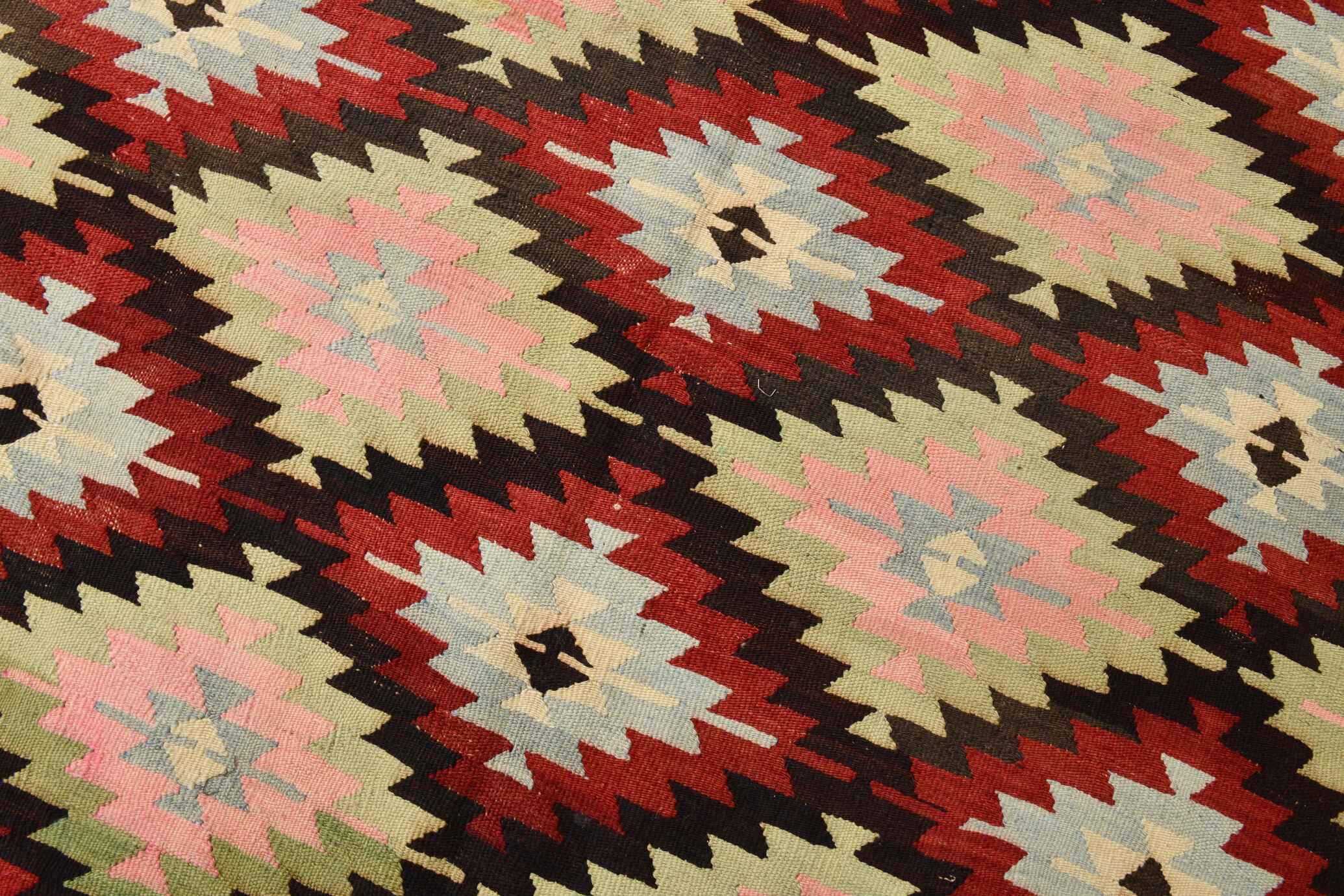 7x9 Modern Geometric Kilim Rug, 202x291Cm