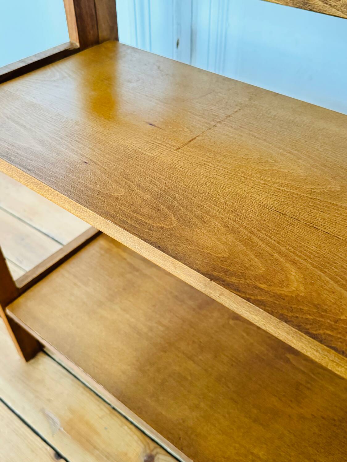 Vintage folding bookshelf, circa 1960