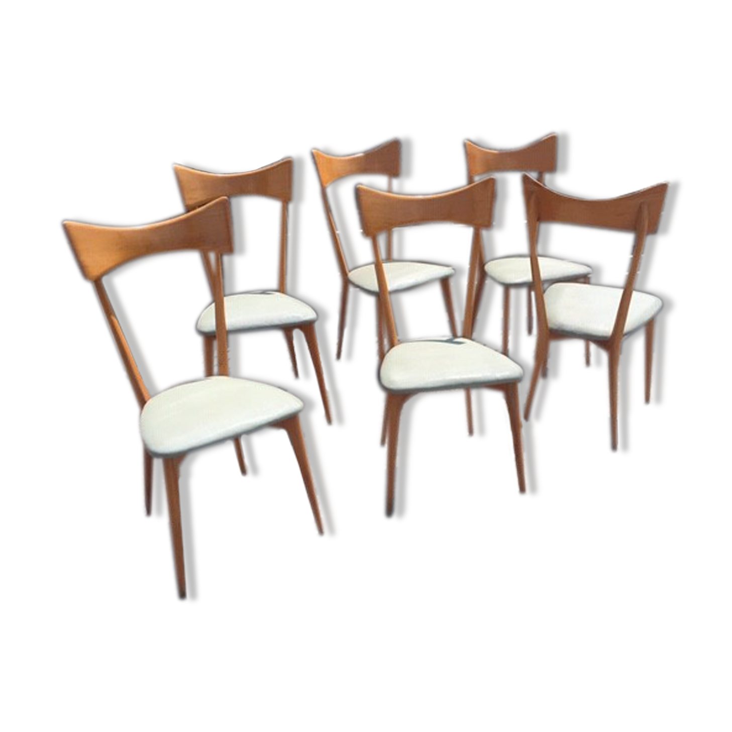 Set of six Ico Parisi chairs