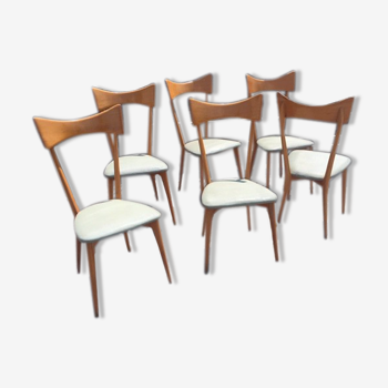 Set of six Ico Parisi chairs