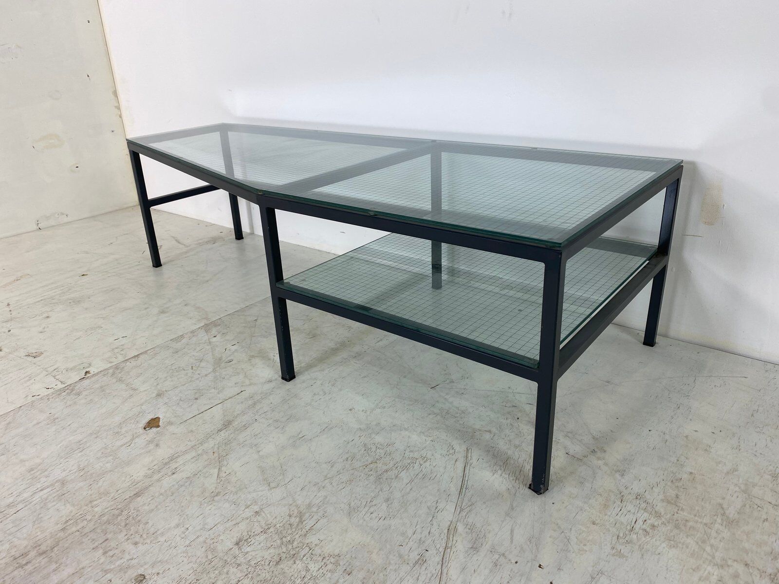Steel and glass side table by Bas van Pelt for Janni van Pelt 1960s