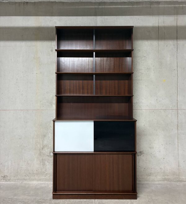 Bibliothèque vitrine modulable par éléments Oscar vintage années 60