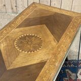 Table basse anglaise en marqueterie, années 50