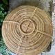Large wicker basket brass Gabriella Crespi 1960s Italy vintage