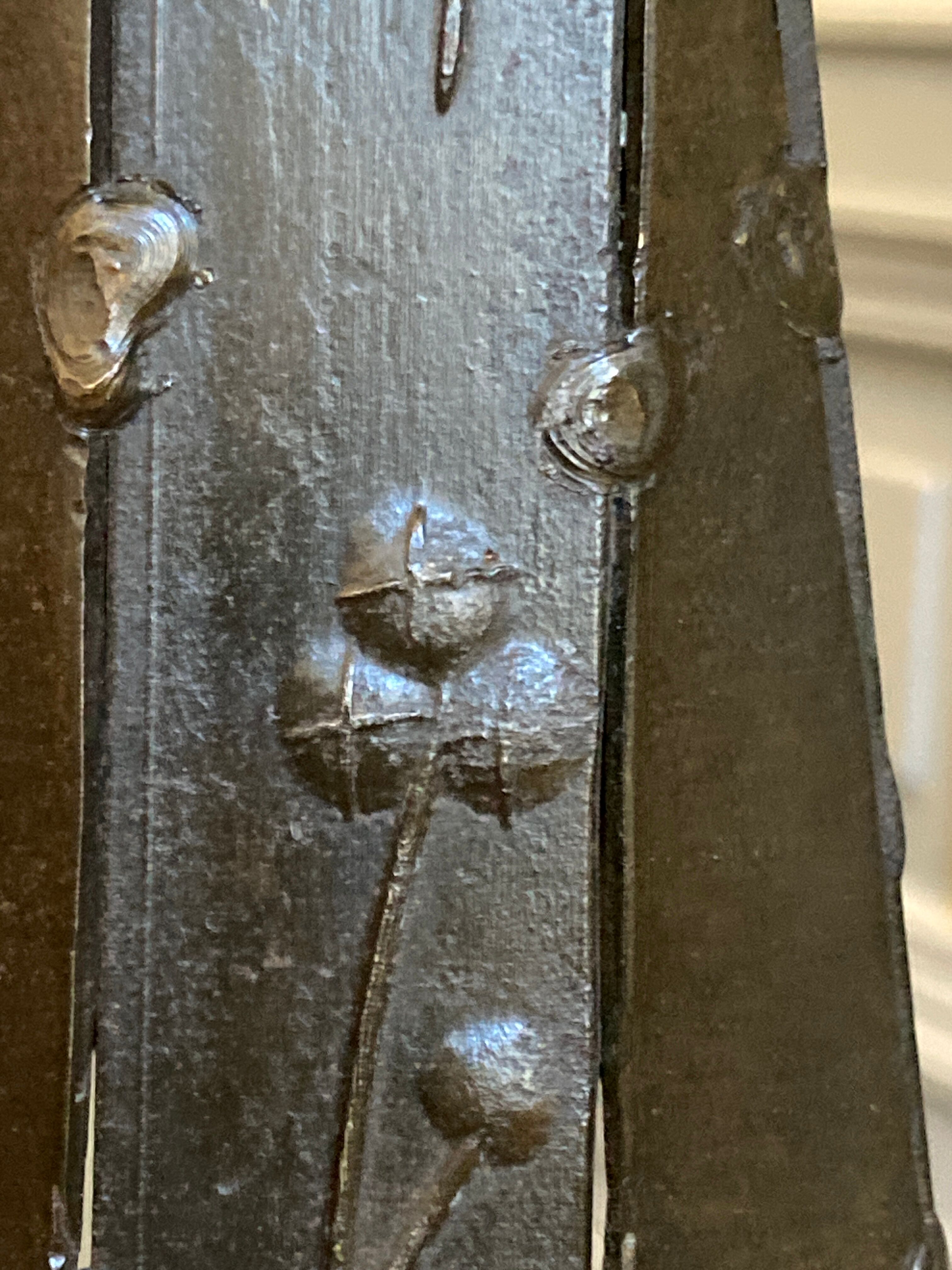 Atypical industrial furniture riveted sphere