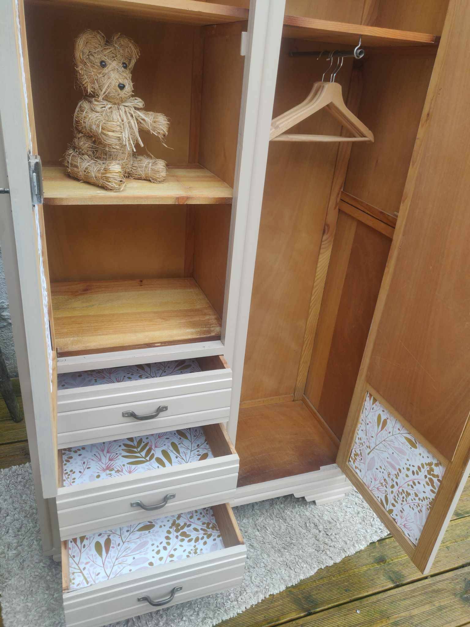 Beige art deco wardrobe