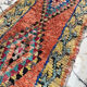 Peach orange Boucherouite Berber rug