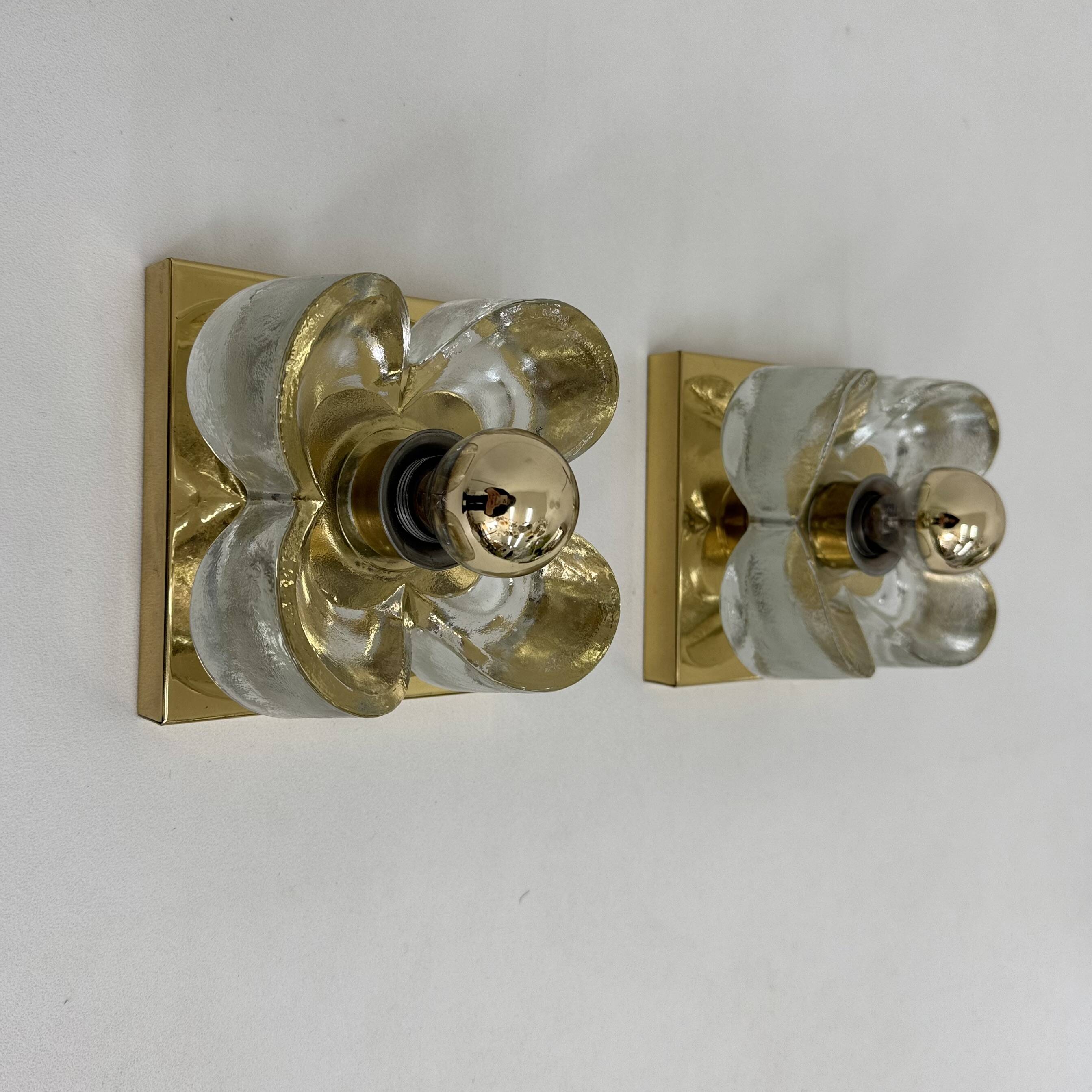 Paire d'appliques Sische Leuchten, années 1970