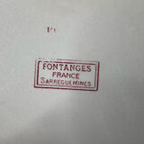 Large ironstone salad bowl Fontanges Sarreguemines