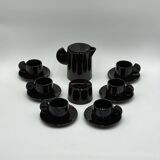 Coffee Set in Amaranth Ceramic by Gabbianelli, 1960s