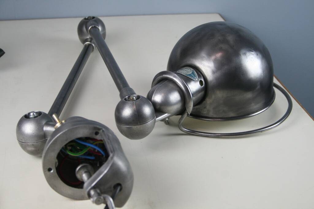 Jieldé desk lamp 2 arms 40cm industrial graphite vice Jean Louis Domecq vintage