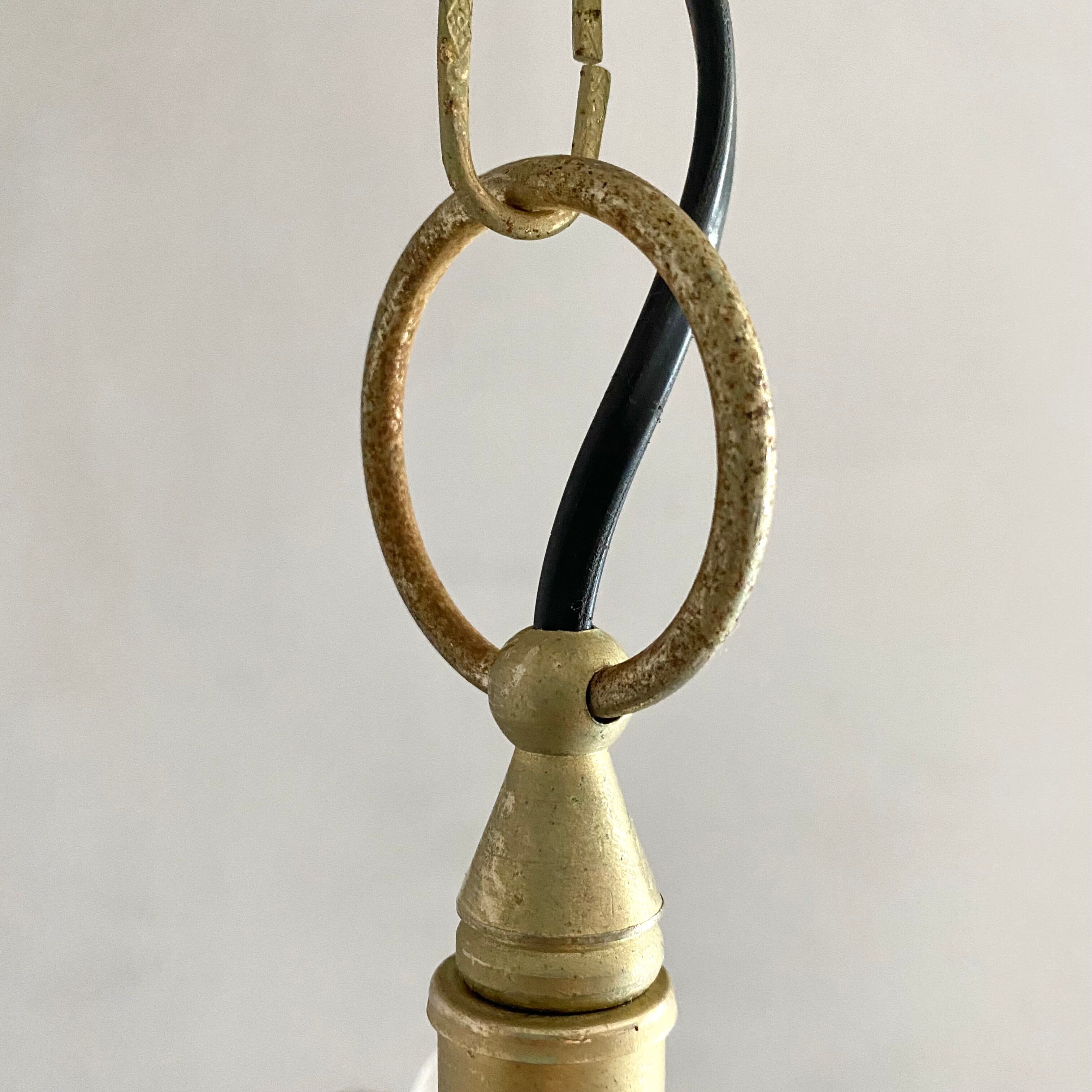 Vintage polished glass pendant lamp