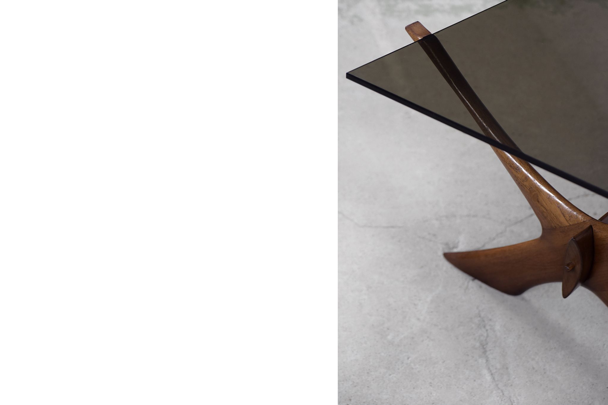 Mid-century scandinavian walnut condor coffee table by fredrik schriever-abeln for örebro glass, 196