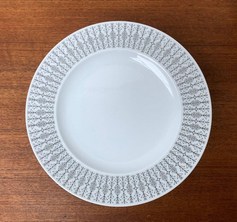 Vintage grey coffee service Secunda, made in Germany by Tapio Wirkkala for Rosenthal, set of 28.