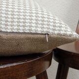 Coussin en lin "pied de poule" 40x40 cm