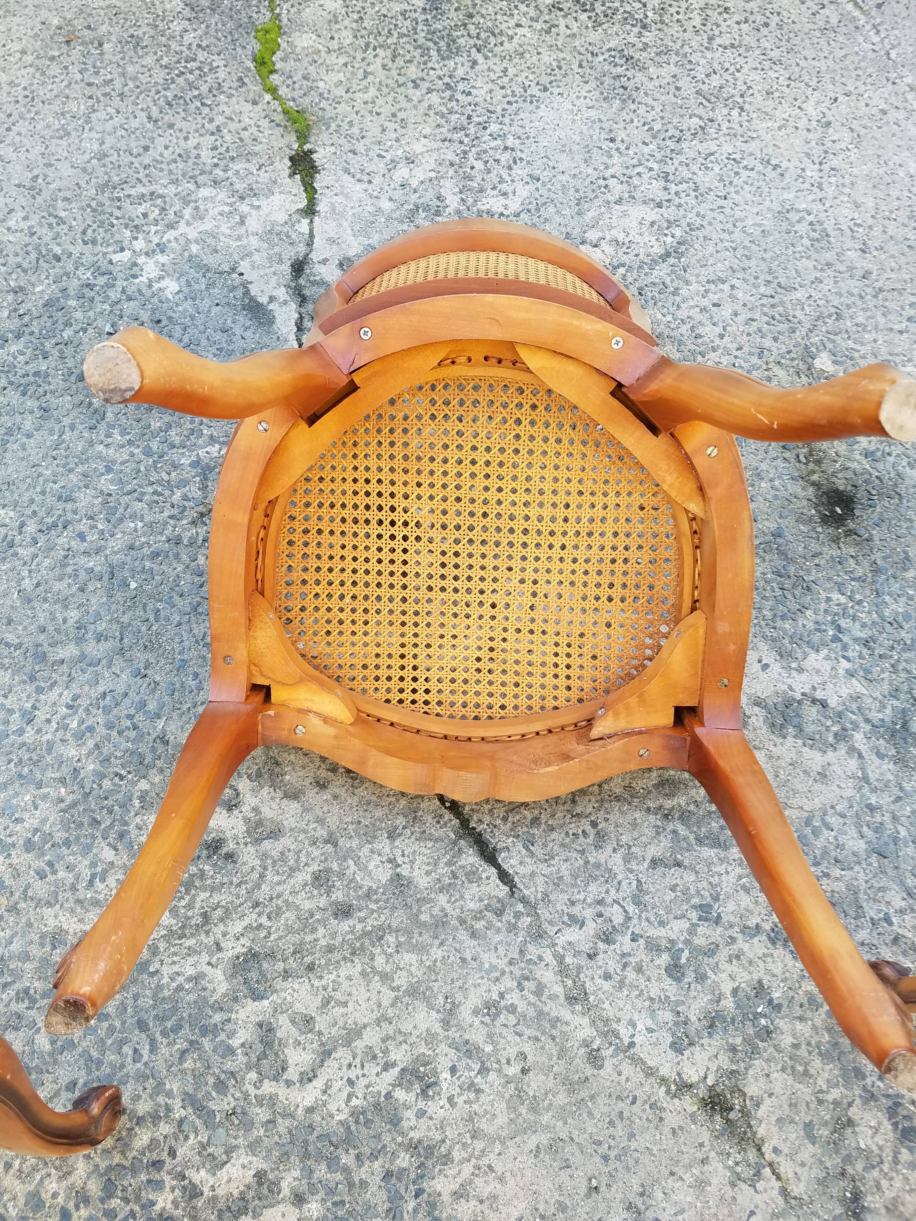 Lot de 6 chaises cannées