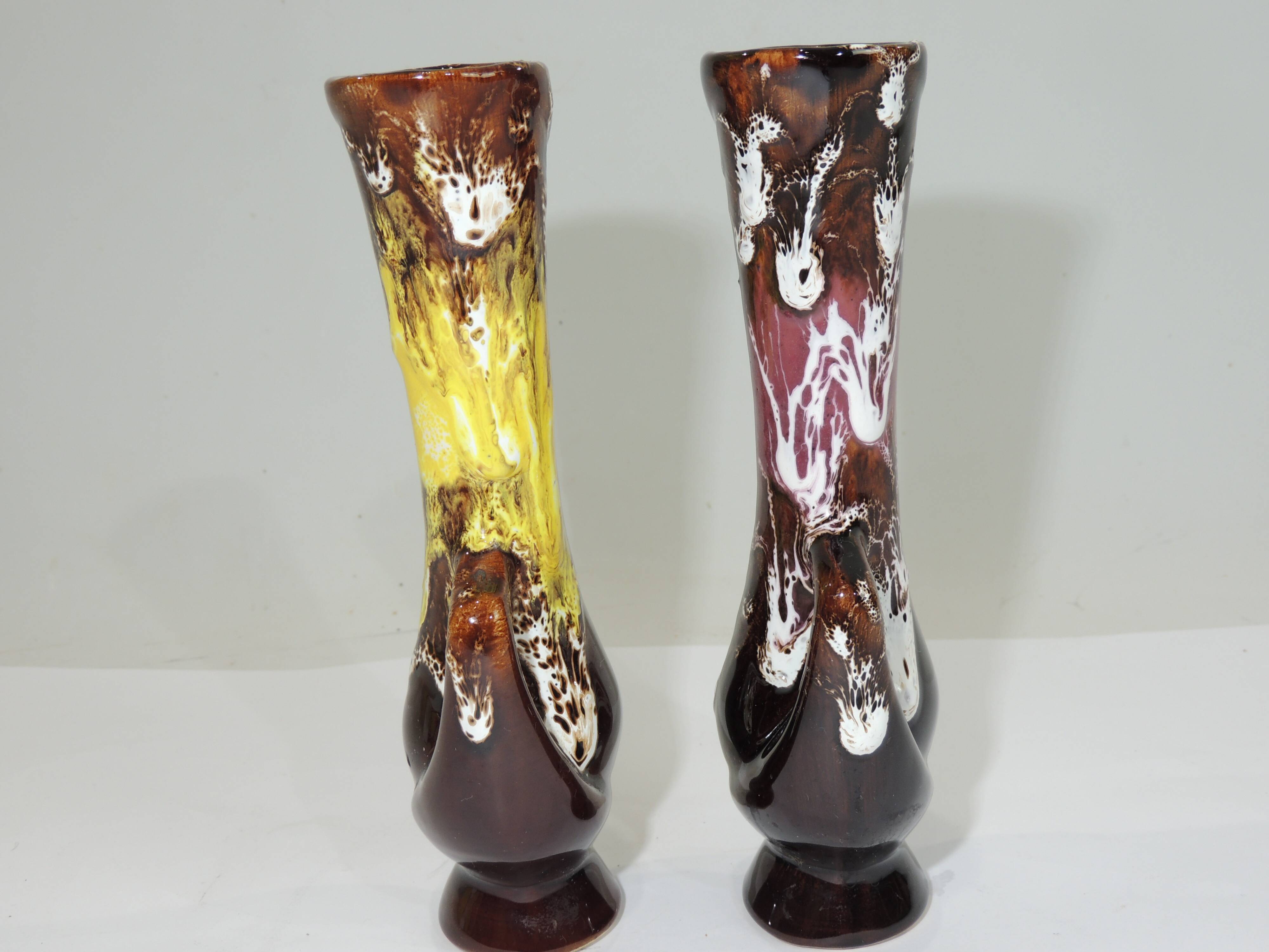 Pair Soliflores Vallauris/vintage/vase