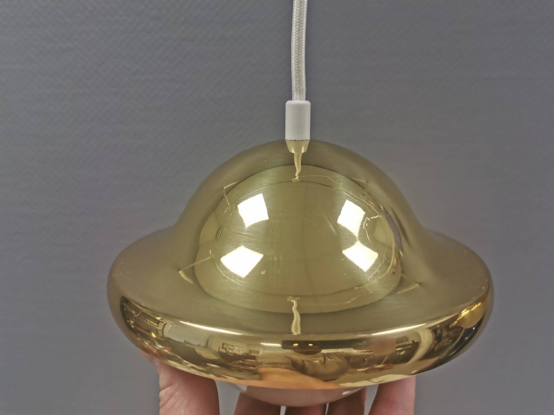 Two very beautiful and original ‘Bubi’ pendant lamps, Denmark, 1960s.