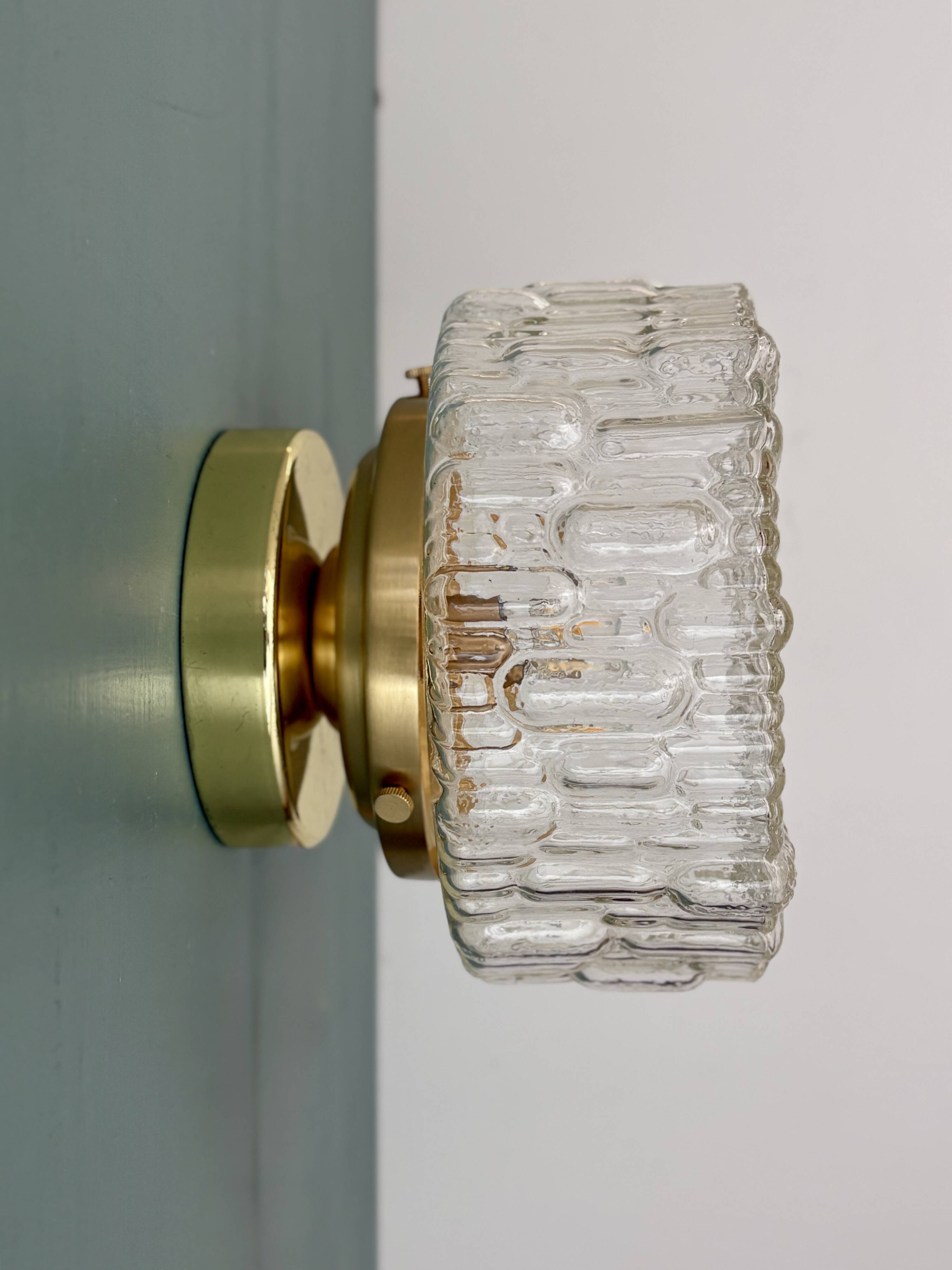 Vintage moulded glass wall or ceiling light globe