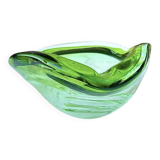 Ashtray / pocket tray Murano F.lli Toso “Chambord” green, 1960s