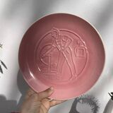 7 assiettes multicolore métiers anciens en porcelaine de Nyon