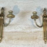 Pair of Louis XVI style bronze wall sconces