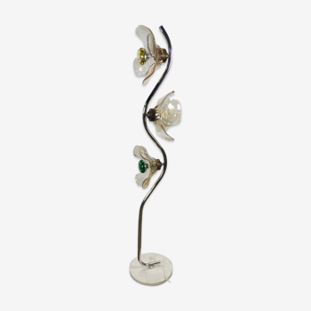 Lampadaire fleurs Murano Mazzega, 1960