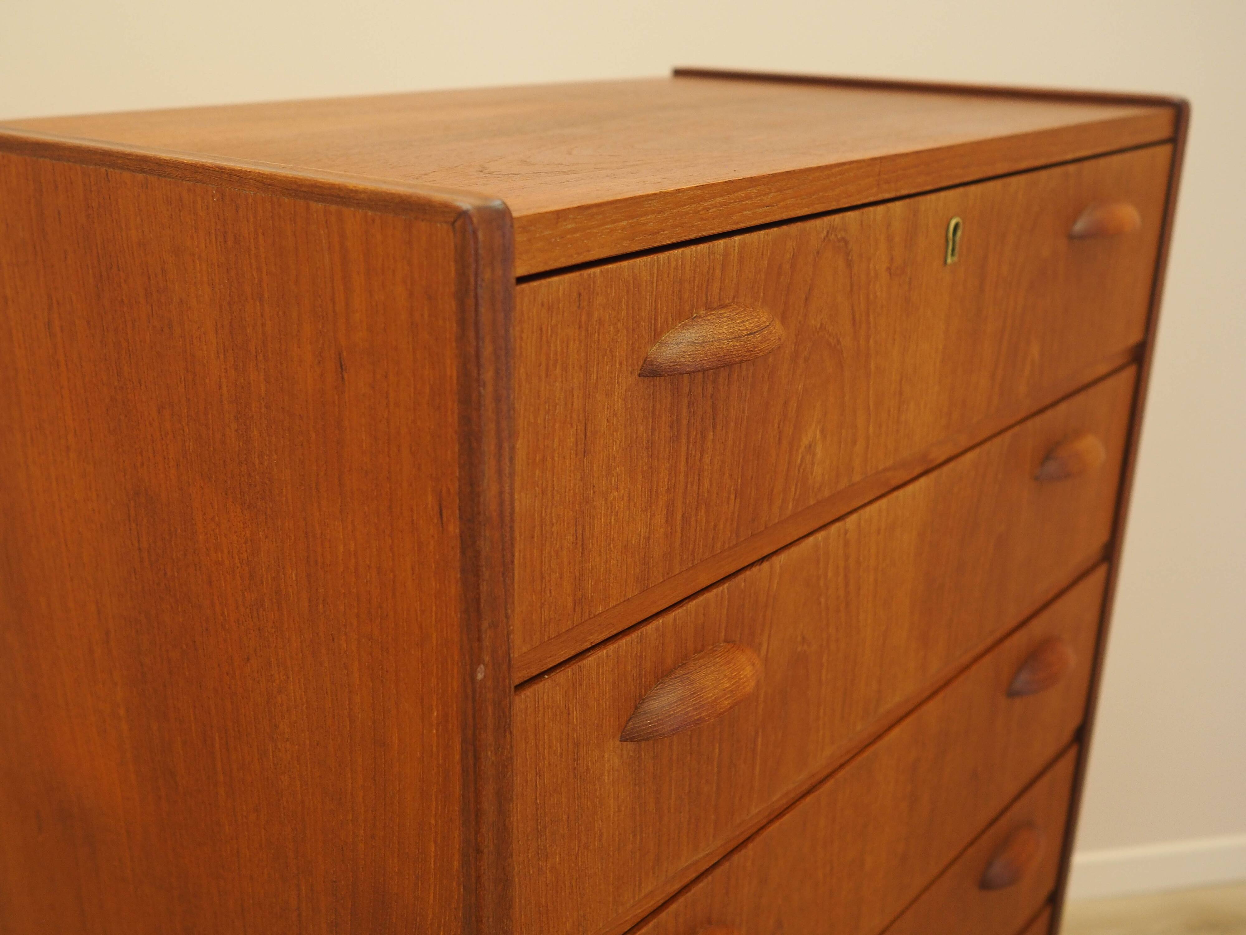 Commode en teck, design danois, années 1970, fabriquée au Danemark