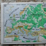 Old school map Vidal Lablache 312 Political and geographical Europe