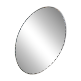 Antique oval mirror with chiseled edges