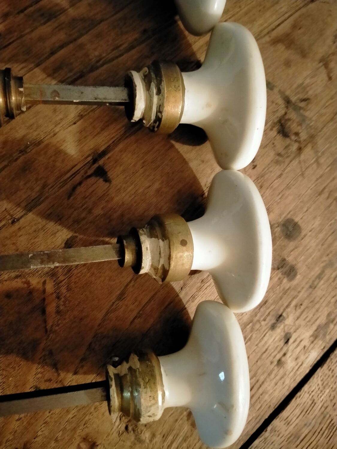 Antique porcelain door handles