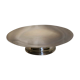Large flat circular cut on silver metal pedestal