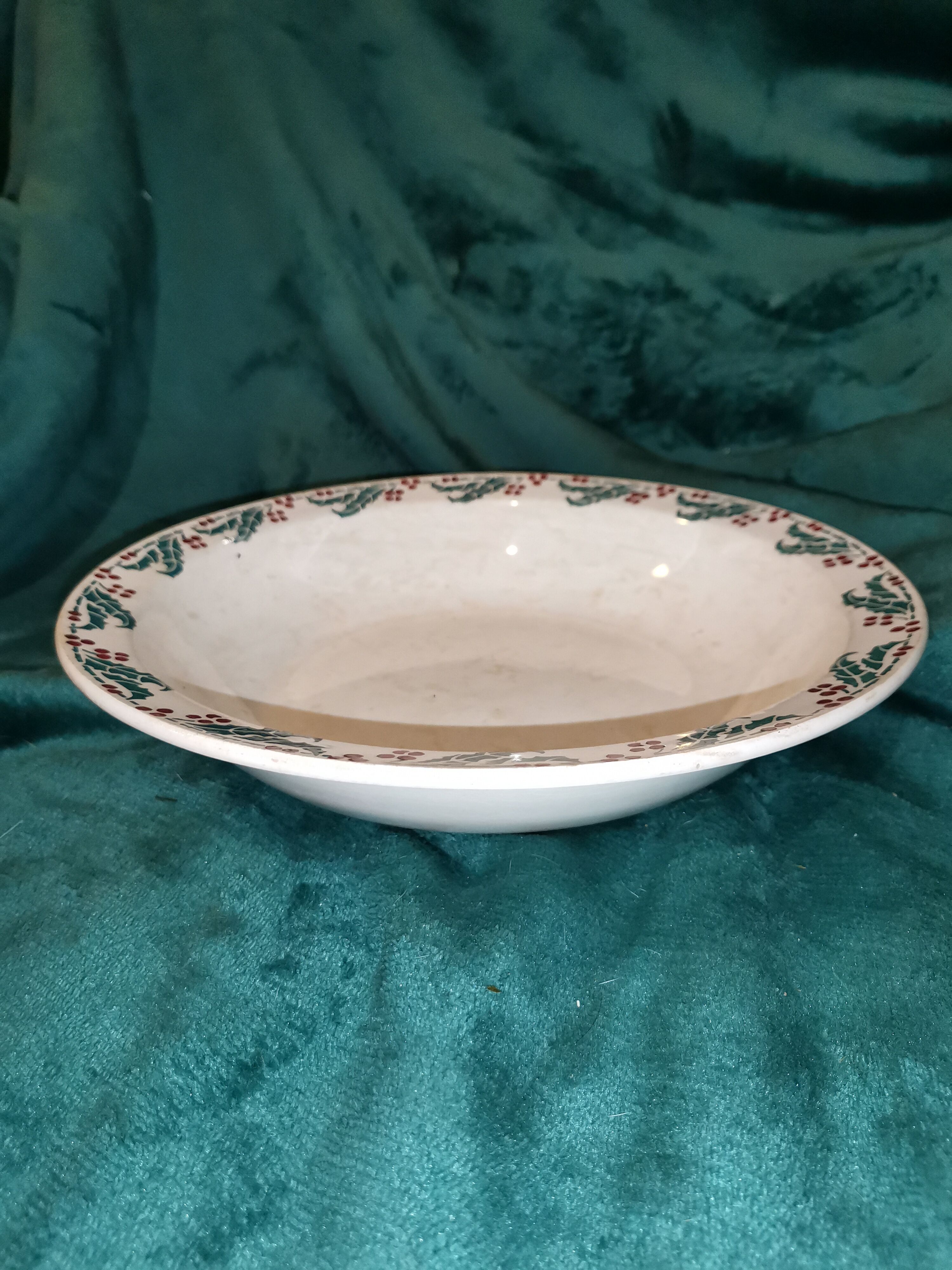 Christmas holly dish