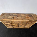 Patchwork wood sideboard