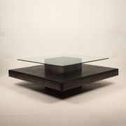 Coffee table with pecari leather base by Tito Agnoli for Caleido, 1970