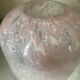 Marbled pink blown glass art vase, La Rochère