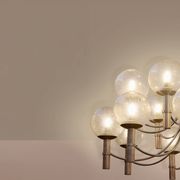 Paire de lustres de Veronese 165 cms acier verre Murano vers 1970