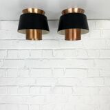 Pair of Tivoli Jørn Utzon ceiling lights for Nordisk Solar Denmark, 1950-60s