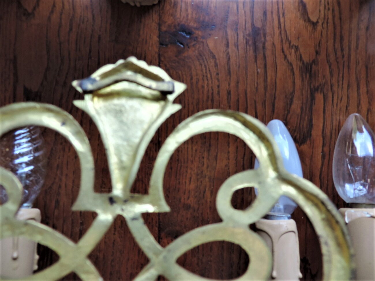 Pair of 1970 brass wall lamps