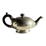 Small teapot, pewter coffee pot flattened oval shape