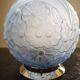 Ceiling lamp wall lamp old globe glass paste blue rare model floral decoration Ø 20 cm Art Deco 1930