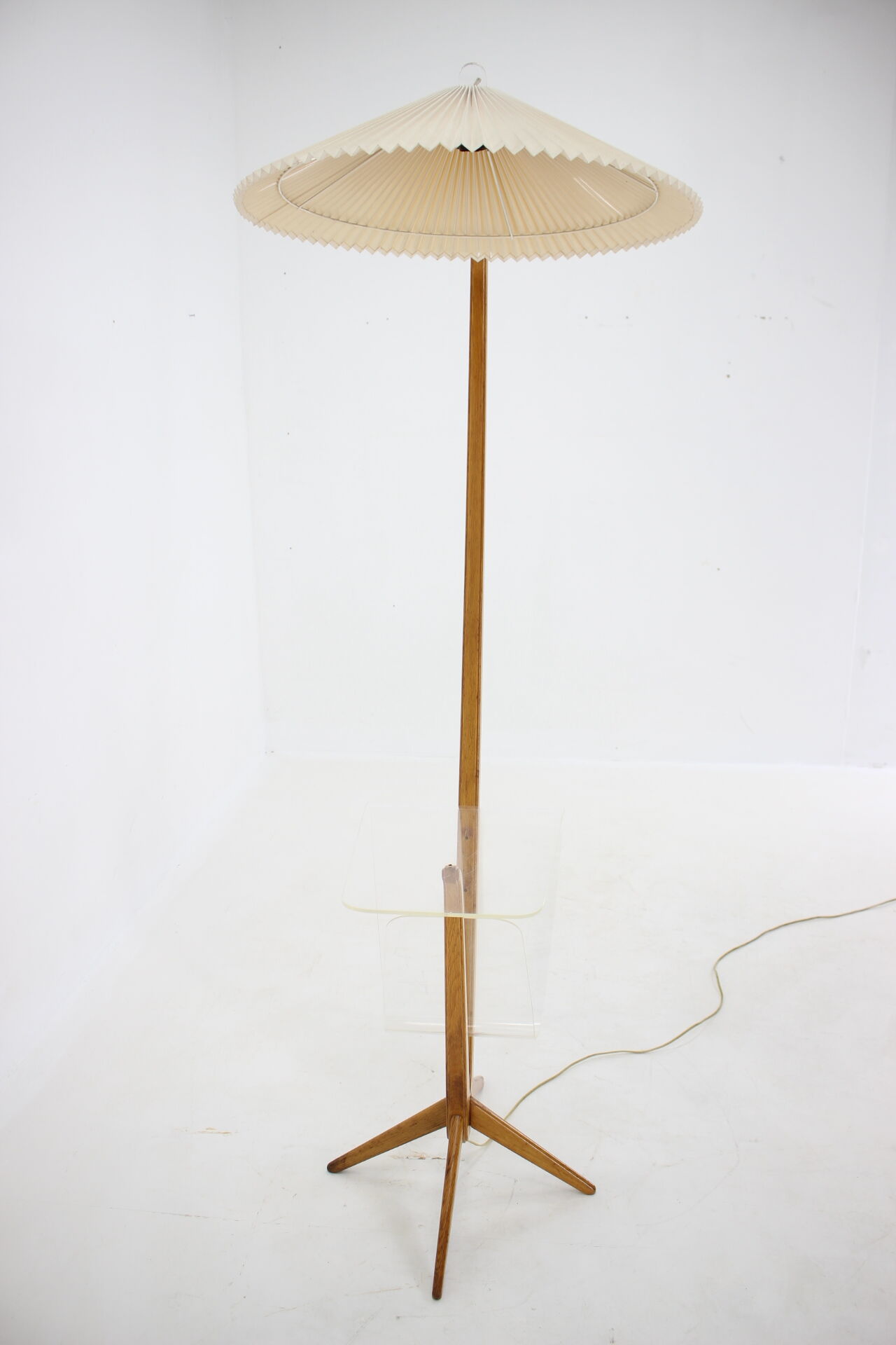 1970s Oak Floor Lamp by ULUV, Czechoslovakia