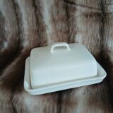 White ceramic butter dish