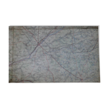 Old map of Tours, Blois, Orléans, Le Mans