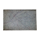 Old map of Tours, Blois, Orléans, Le Mans
