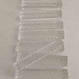 Knife holder chiseled glass