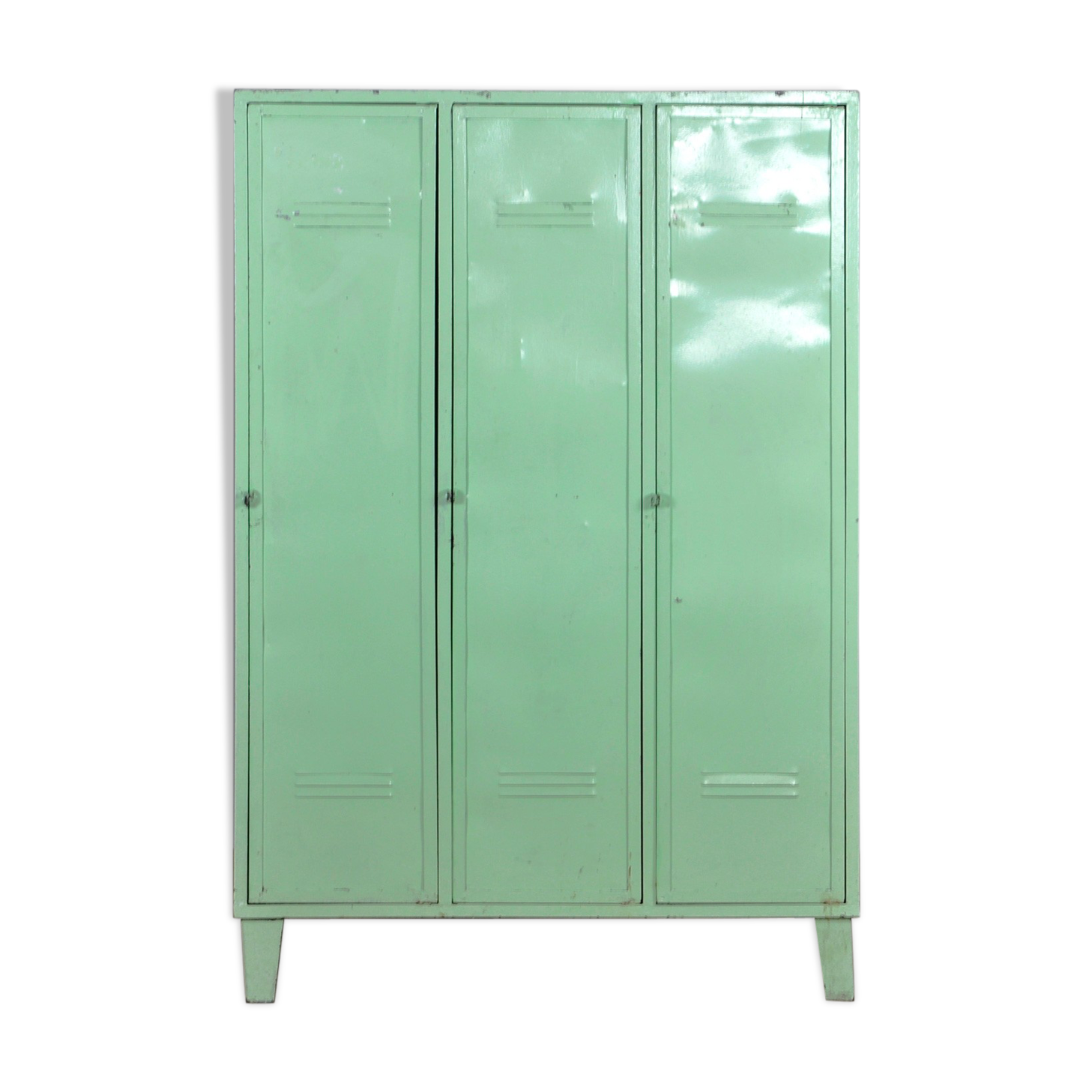 vintage iron locker, 1950's